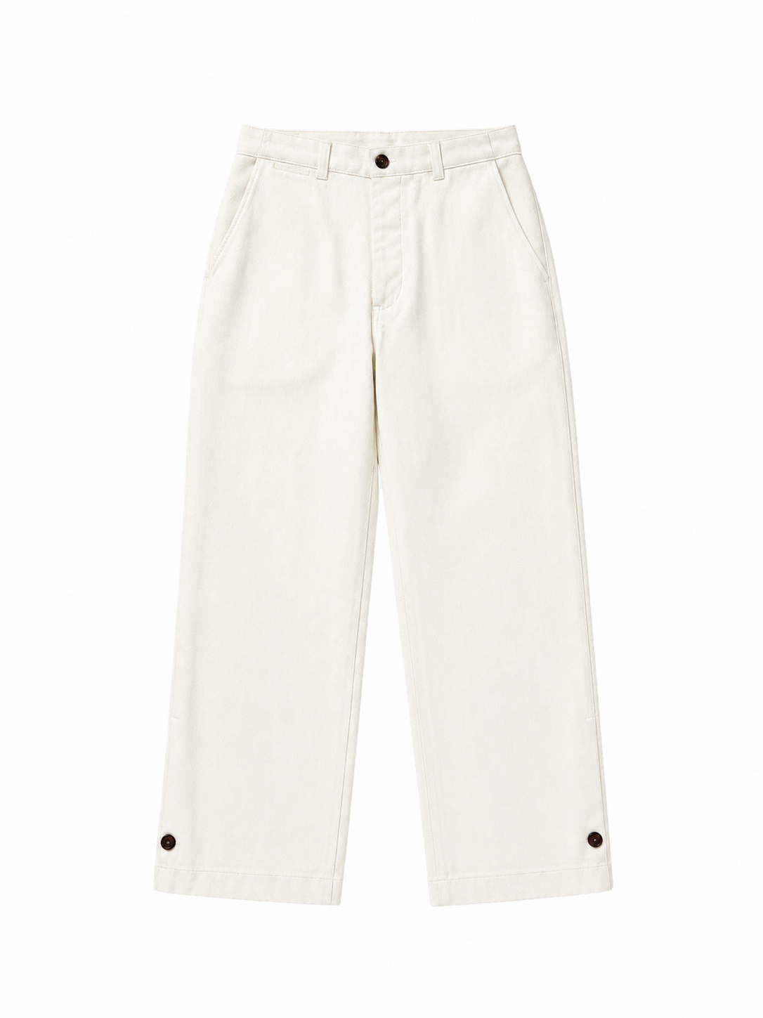 Herringbone Field Trousers / White