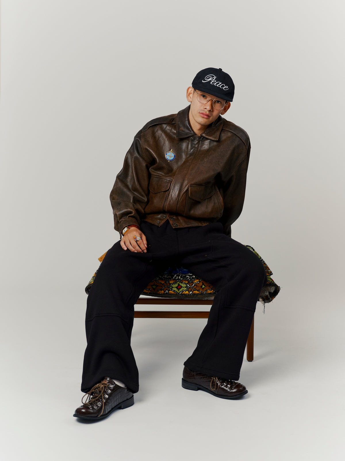Double-Knee Sweatpants / Black