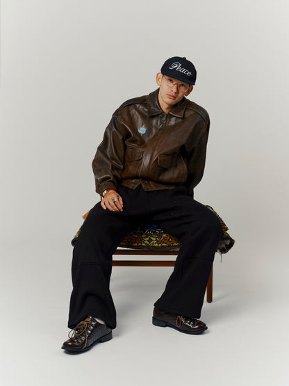 Double-Knee Sweatpants / Black