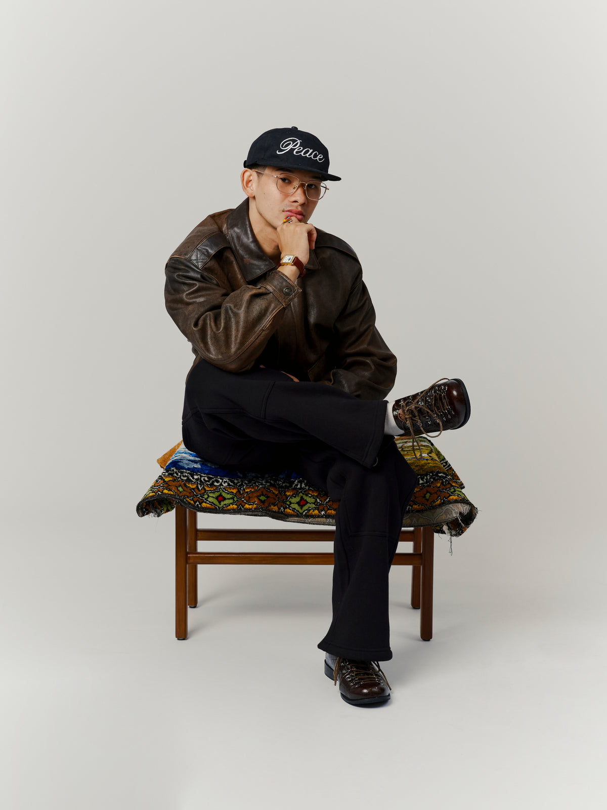 Double-Knee Sweatpants / Black