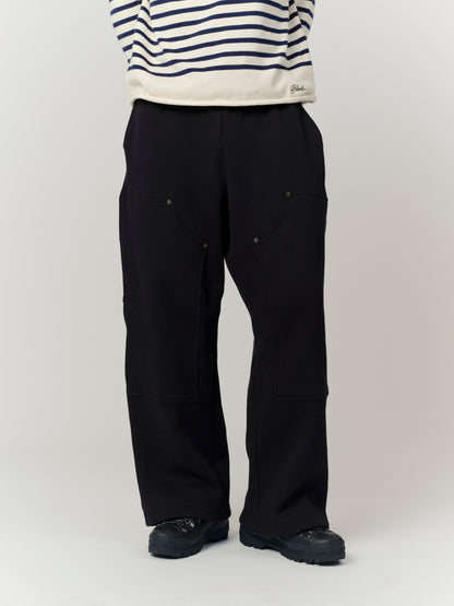 Double-Knee Sweatpants / Black