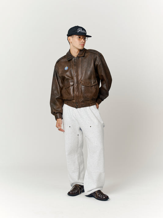 Double-Knee Sweatpants / White