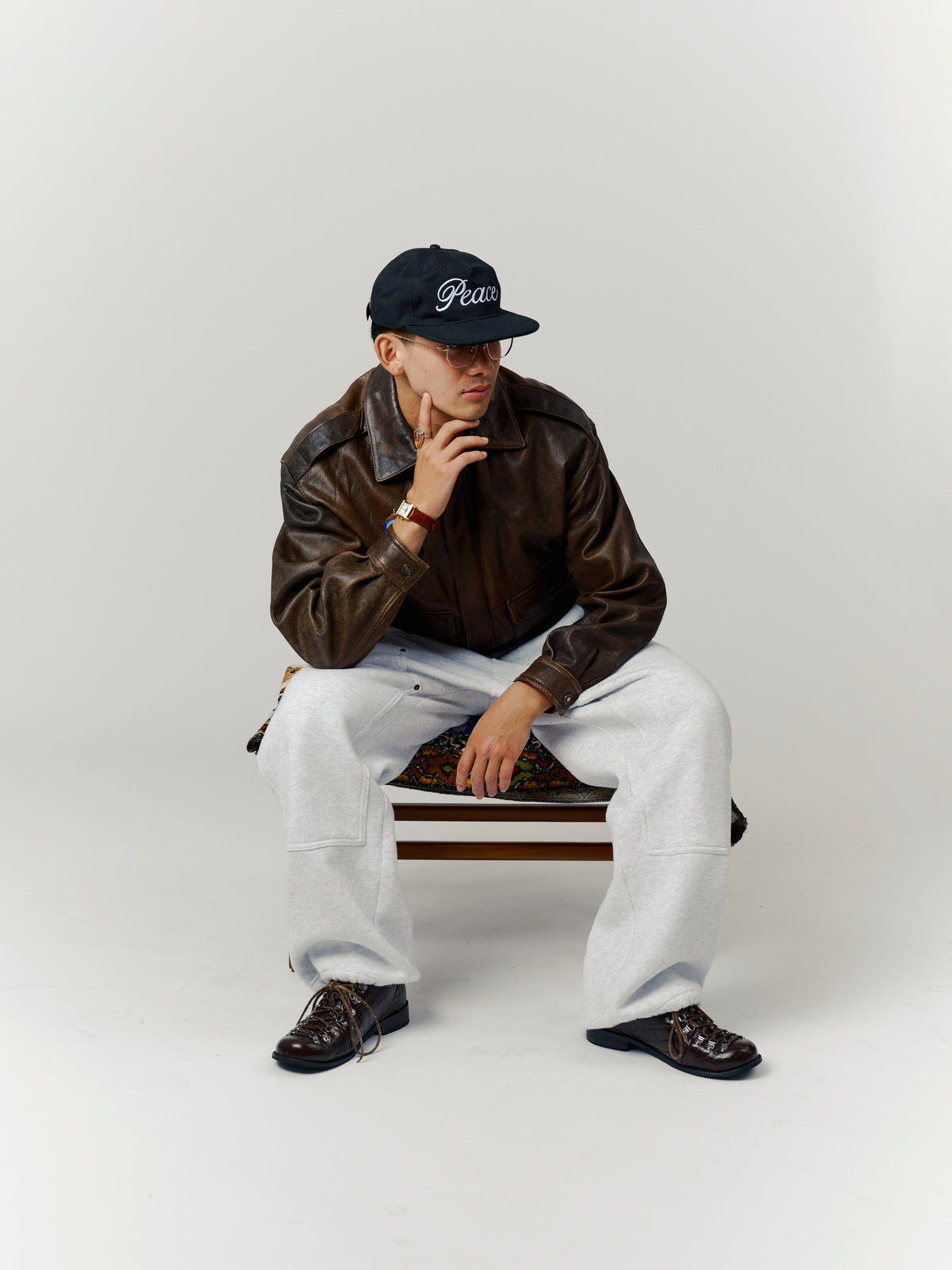 Double-Knee Sweatpants / Gray