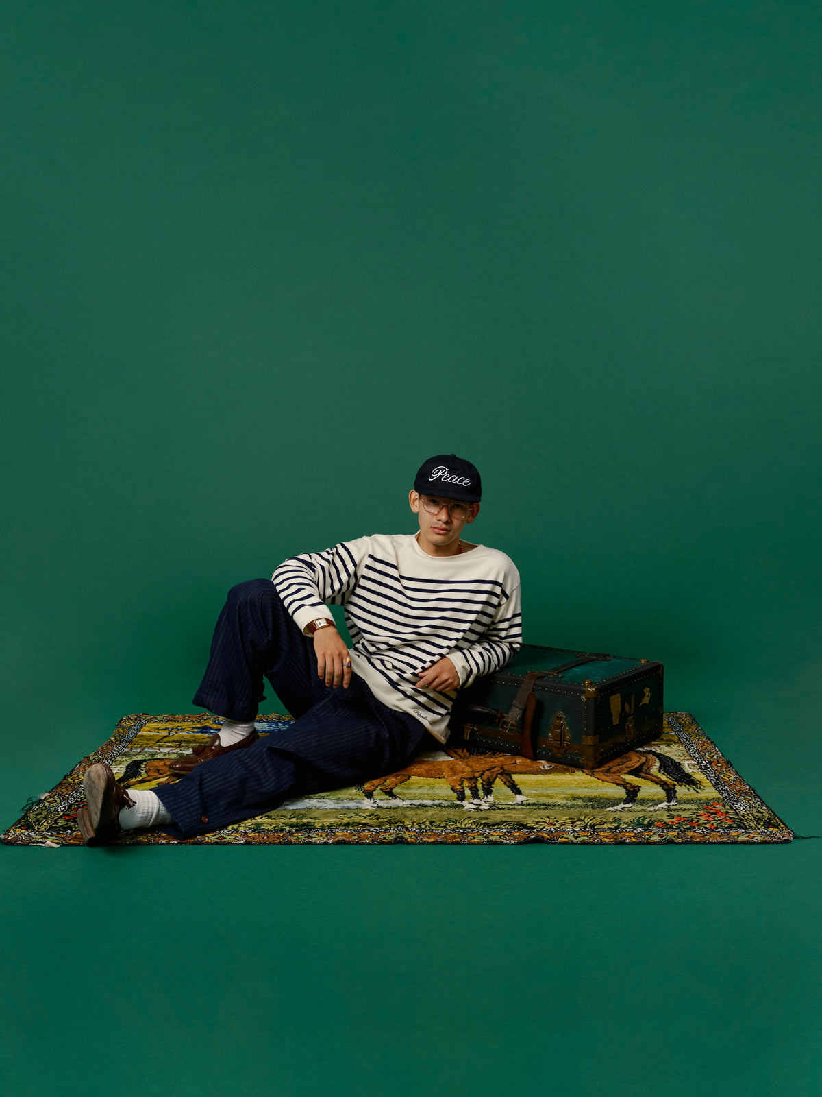 Border Knit / Navy