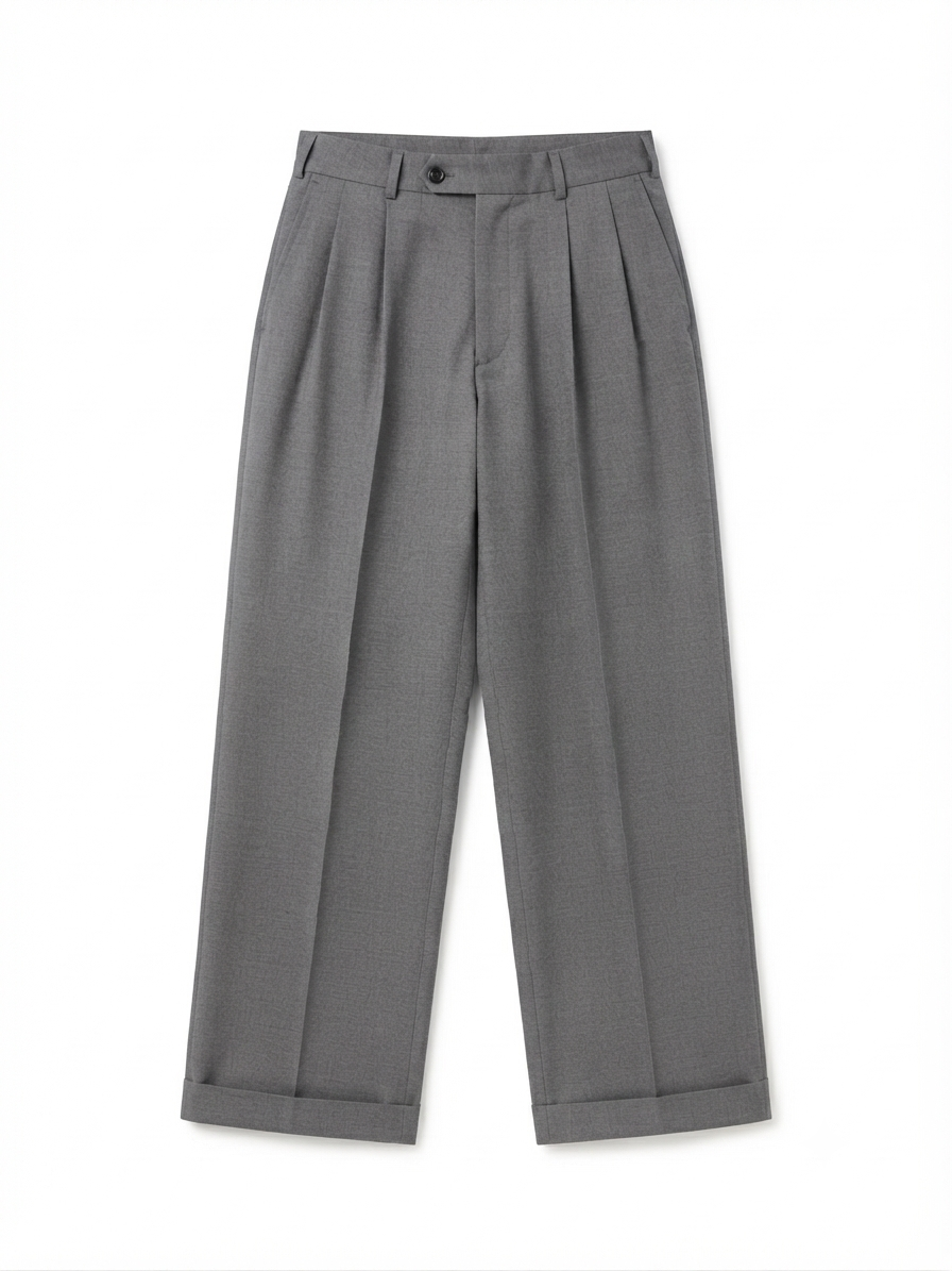 Linen Rayon- Slacks / Charcoal Gray