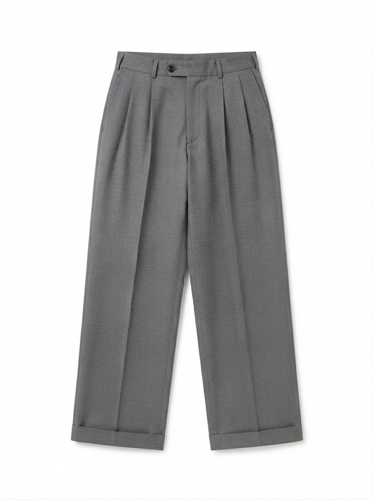 Linen Rayon- Slacks / Charcoal Gray