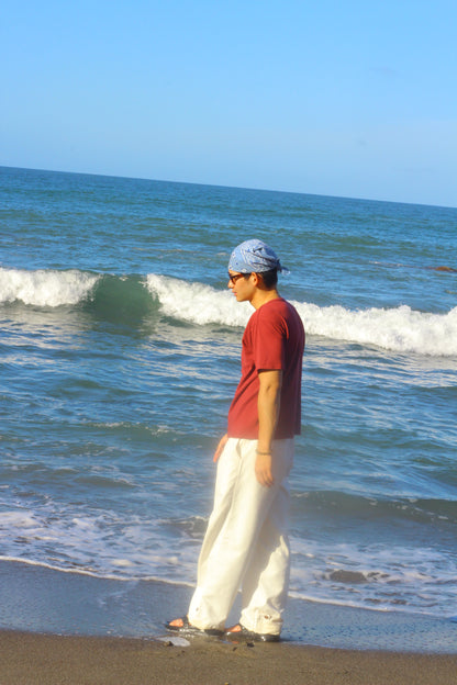 Herringbone Field Trousers / White